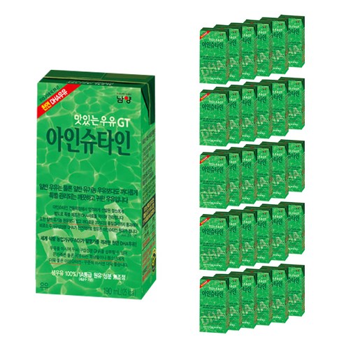 맛있는우유GT 아인슈타인 멸균 흰우유, 190ml, 72개