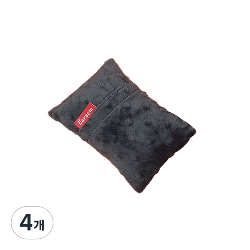 baraem 전자레인지용 다회용 팥찜질 핫팩 180g 극세사차콜, 4개