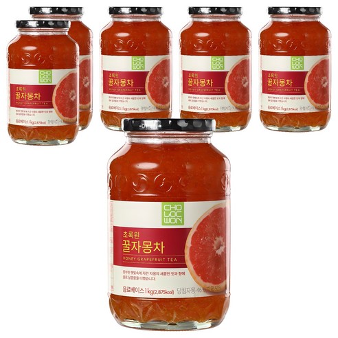 초록원 꿀자몽차, 1kg, 1개입, 6개