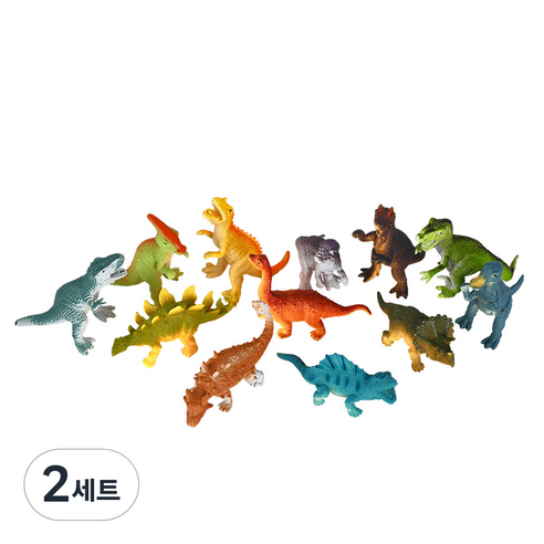 캐스비 네이처 동물왕국 공룡 피규어 12종 세트, 2세트