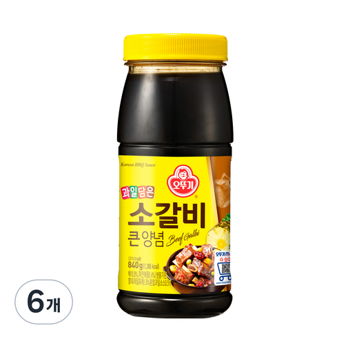 오뚜기 소갈비큰양념, 6개, 840g