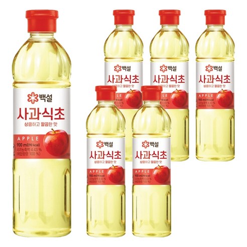 백설 사과식초, 900ml, 6개