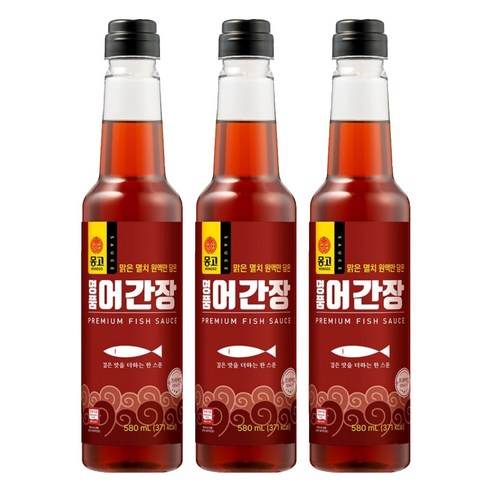몽고식품 몽고 어간장, 3개, 580ml