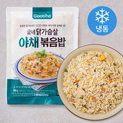 굽네 닭가슴살 야채볶음밥 (냉동), 200g, 1개