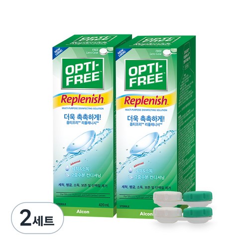 옵티프리 리플레니시 렌즈세정액, 2세트, 420ml
