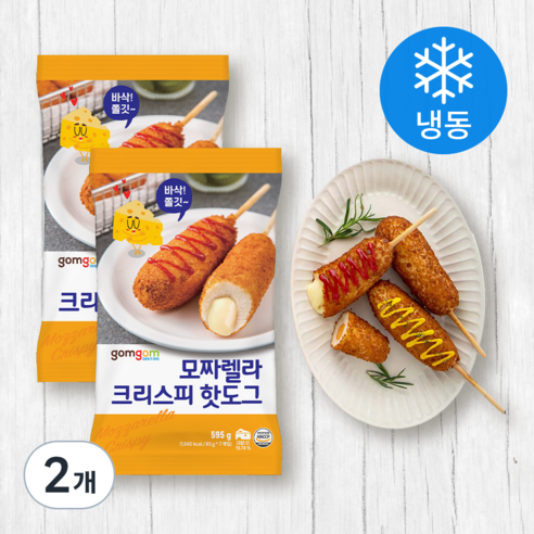 곰곰 크리스피 모짜렐라 핫도그 (냉동), 7개입, 2개