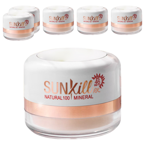 카트린 내추럴 100 미네랄 썬킬 RX 선파우더 SPF 46 PA+++, 12g, 6개