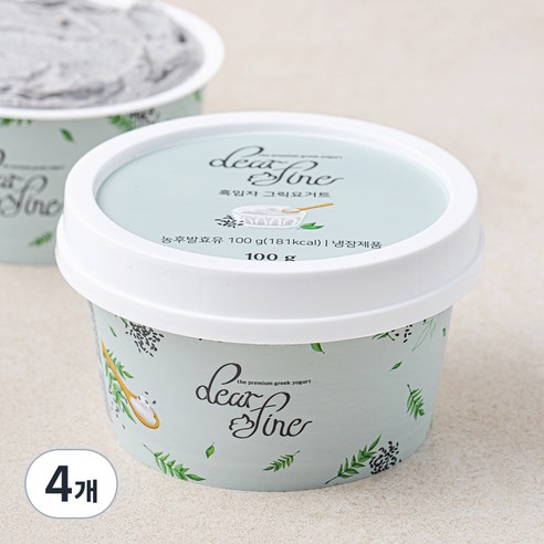 디어파인 흑임자 그릭요거트, 100g, 1개입, 4개