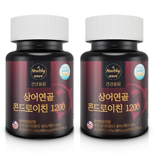건강울림 상어연골 콘드로이친 1200 36g, 2개, 60정