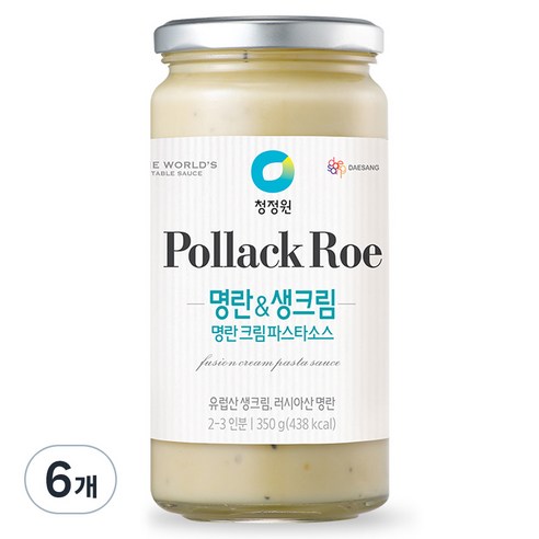 청정원 명란크림 파스타소스, 350g, 6개