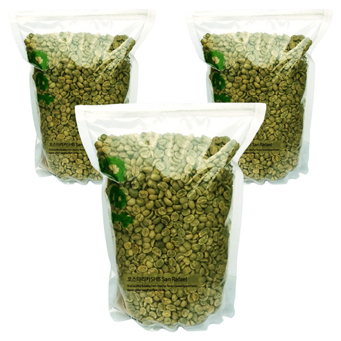 그린어쓰 코스타리카 SHB San Rafael 생두, 500g, 3개