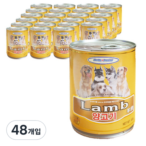 헬로도기 양고기 캔간식 400g, 48개