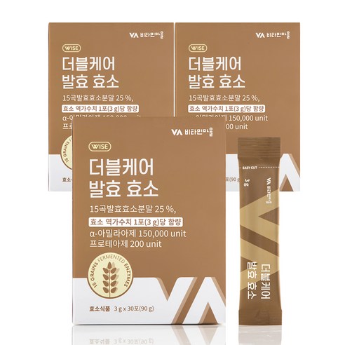비타민마을 와이즈 더블케어 발효 효소 30p, 90g, 3개