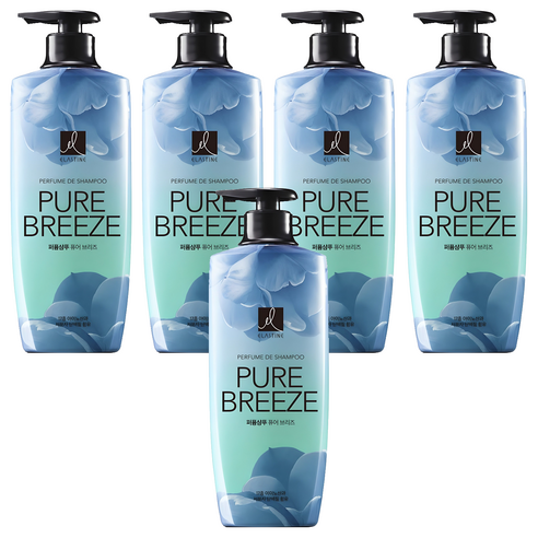 엘라스틴 퓨어 브리즈 퍼퓸 샴푸 로즈&피오니향, 600ml, 5개
