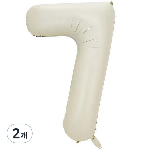 팡파티 숫자 레터링 풍선 101cm 7, 화이트, 2개