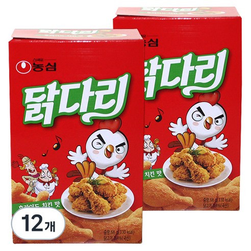 농심닭다리 후라이드 치킨맛, 66g, 12개