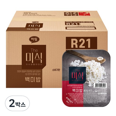 더미식 백미밥 24개입, 180g, 48개