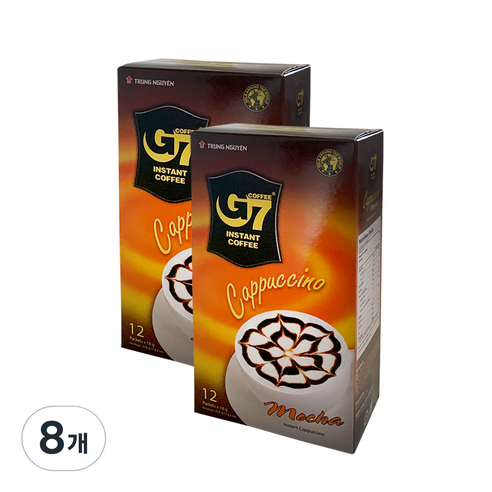 G7 카푸치노 모카 커피믹스, 12개입, 8개