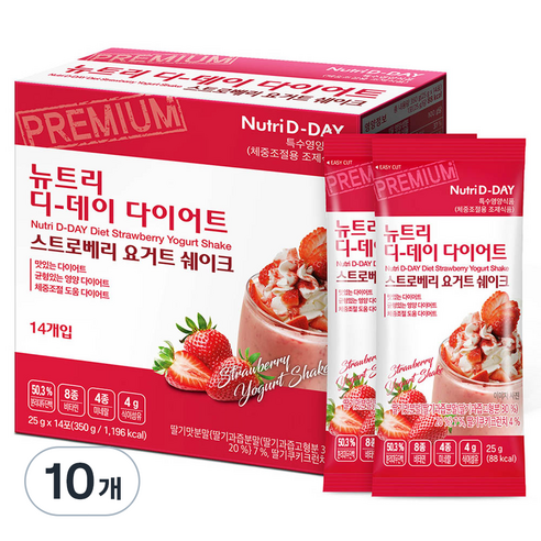 뉴트리디데이 다이어트 쉐이크 14포, 350g, 10개