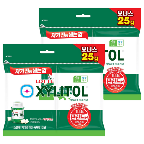 롯데자일리톨 오리지날 리필, 112g, 2개