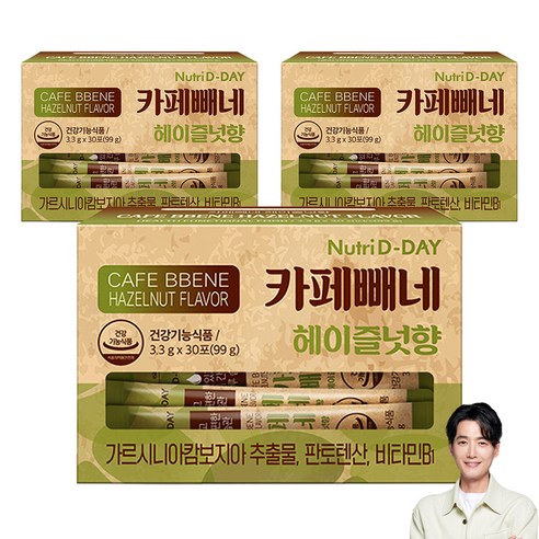 뉴트리디데이 카페빼네 다이어트식품 헤이즐넛향, 99g, 3개