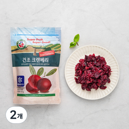 건크랜베리, 200g, 2개