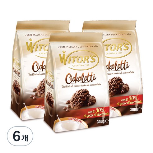 위토스 치코로띠 카카오 쿠키, 300g, 6개