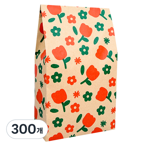 좋은기븐 꽃의 정원 종이봉투 소, 튤립, 300개