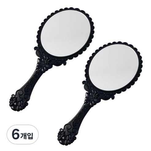 세븐스타 미미공주경 거울 대형, 블랙, 6개