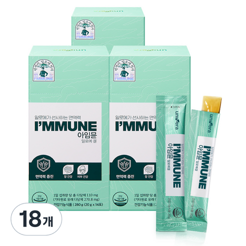 아임뮨 알로에겔 14p, 280g, 18개