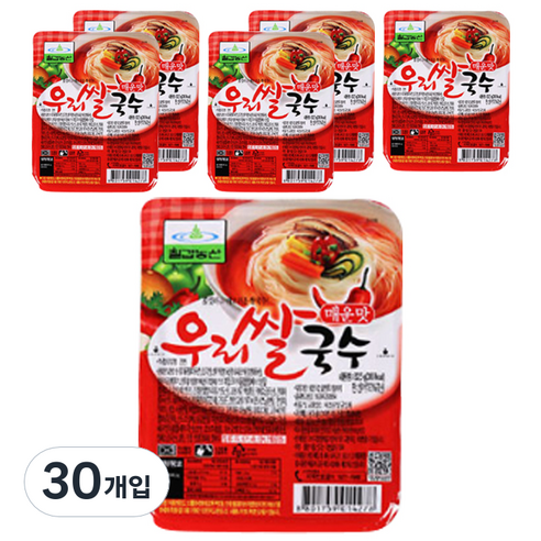 칠갑농산 우리쌀국수 매운맛, 82.5g, 30개입