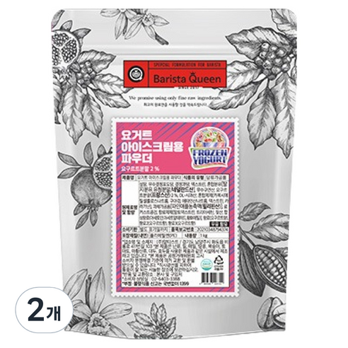 바리스타퀸 요거트 아이스크림 파우더, 1kg, 1개입, 2개