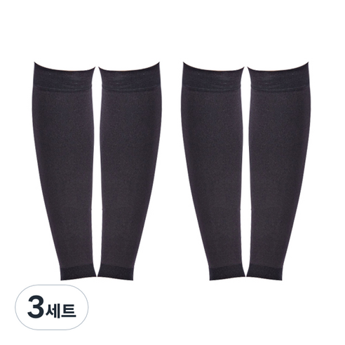 블럭마트 종아리압박스타킹 2p 블랙, 3세트