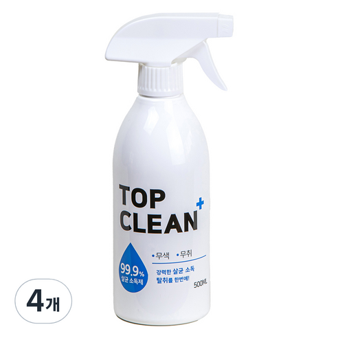 탑크린플러스 살균 소독제, 500ml, 4개