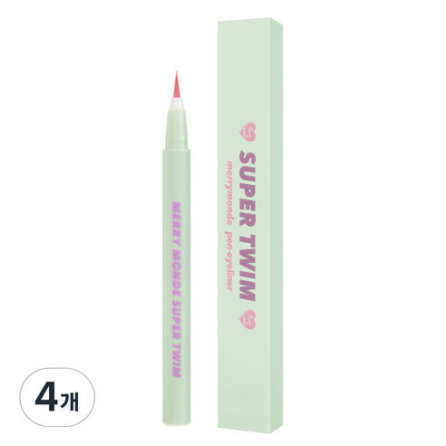메리몽드 슈퍼트임 펜 아이라이너 0.5g, 04캔디트임, 4개