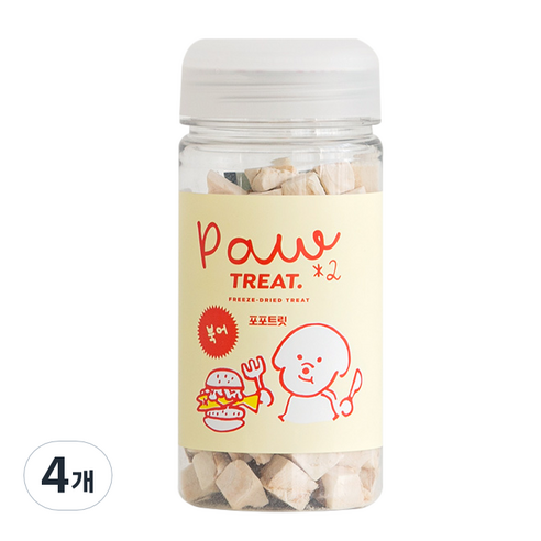 바잇미 포포트릿 반려동물 동결건조간식, 북어, 40g, 4개