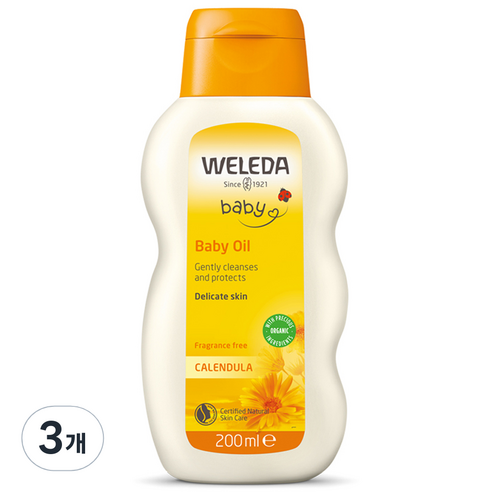 벨레다 카렌듈라 베이비 무향료 오일, 200ml, 3개