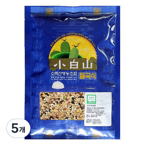 소백산영농조합 무농약 혼합15곡, 500g, 5개