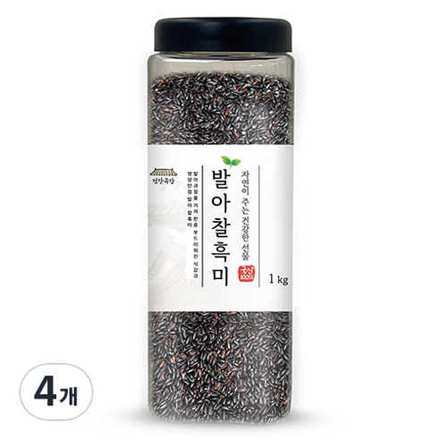 건강곡간 발아찰흑미, 1kg, 4개