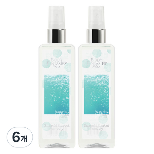 바디판타지 퓨어 바디미스트 에메랄드 셔벗 판타지, 118ml, 6개