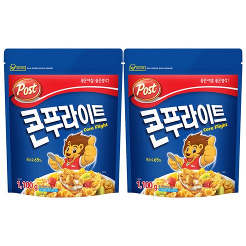동서 포스트 콘푸라이트 시리얼, 1100g, 2개