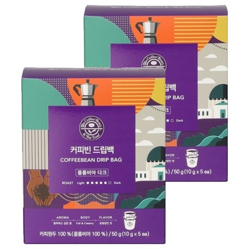 커피빈 드립백커피 콜롬비아 다크, 10g, 5개입, 2개
