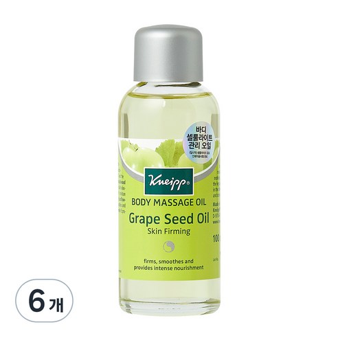 크나이프 스킨퍼밍 그레이프씨드 바디 마사지 오일, 100ml, 6개