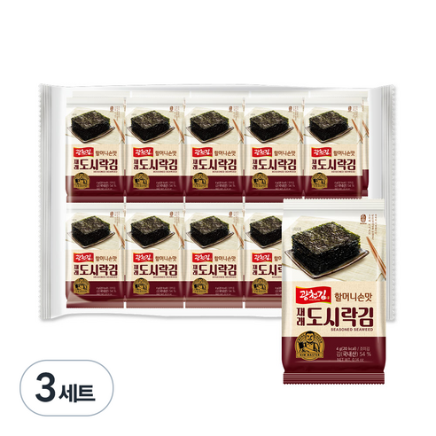 광천김 할머니 손맛 재래 도시락김, 3세트