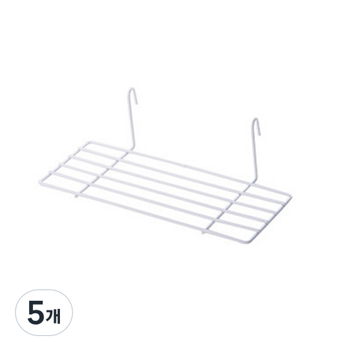 인테리어 메쉬망 벽걸이 정리선반, 화이트, 5개