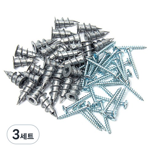 지오비즈 석고보드 천공 앙카 30p + 십자 피스 30p 세트, 3세트