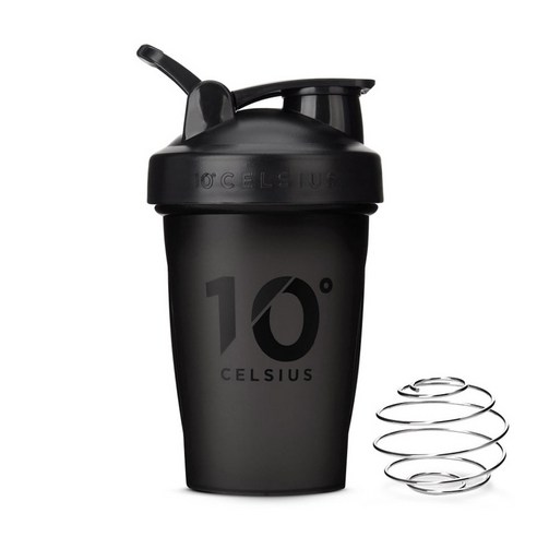 10도씨 블렌딩 쉐이커 보틀 + 블랜더볼, 블랙, 400ml, 1개