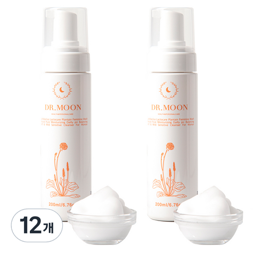 닥터문 유산균 락토케어 질경초 여성청결제 폼타입, 200ml, 12개