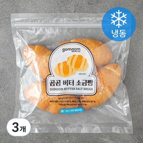 곰곰 버터 소금빵, 70g, 4개입, 3개