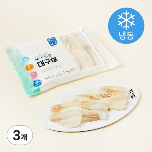 프리미어 미국 MSC인증 대구살(냉동), 500g, 3개